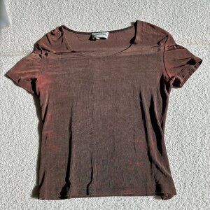 Frazer Lawrence Brown Tank Top – Size‎ L, Sleeveless, Stained Underarms
